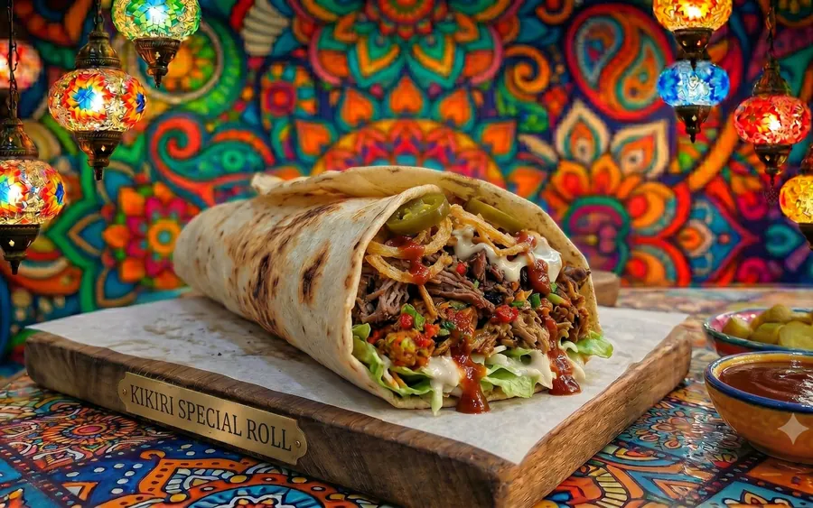 Mushroom Paratha Roll